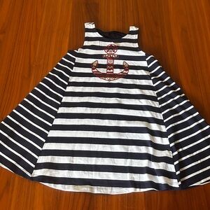 Tommy Bahama Girls Nautical Navy and White Dress